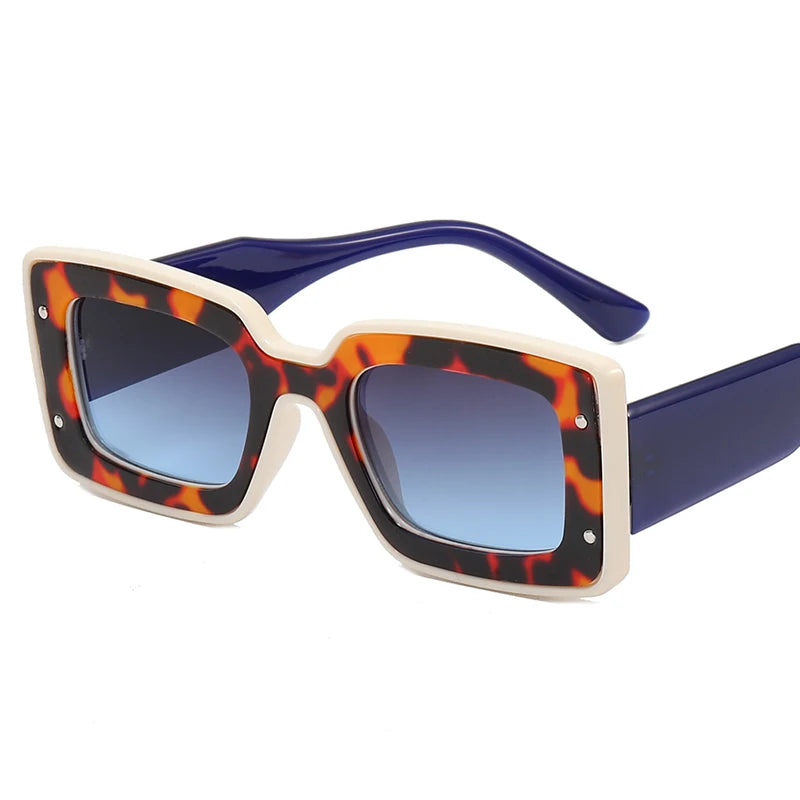New Arrival Luxury Sunglasses Trendy Blue Red Gray Frames Clear Green Yellow Purple Custom Fashion Glass Lenses-Wholesale Shades