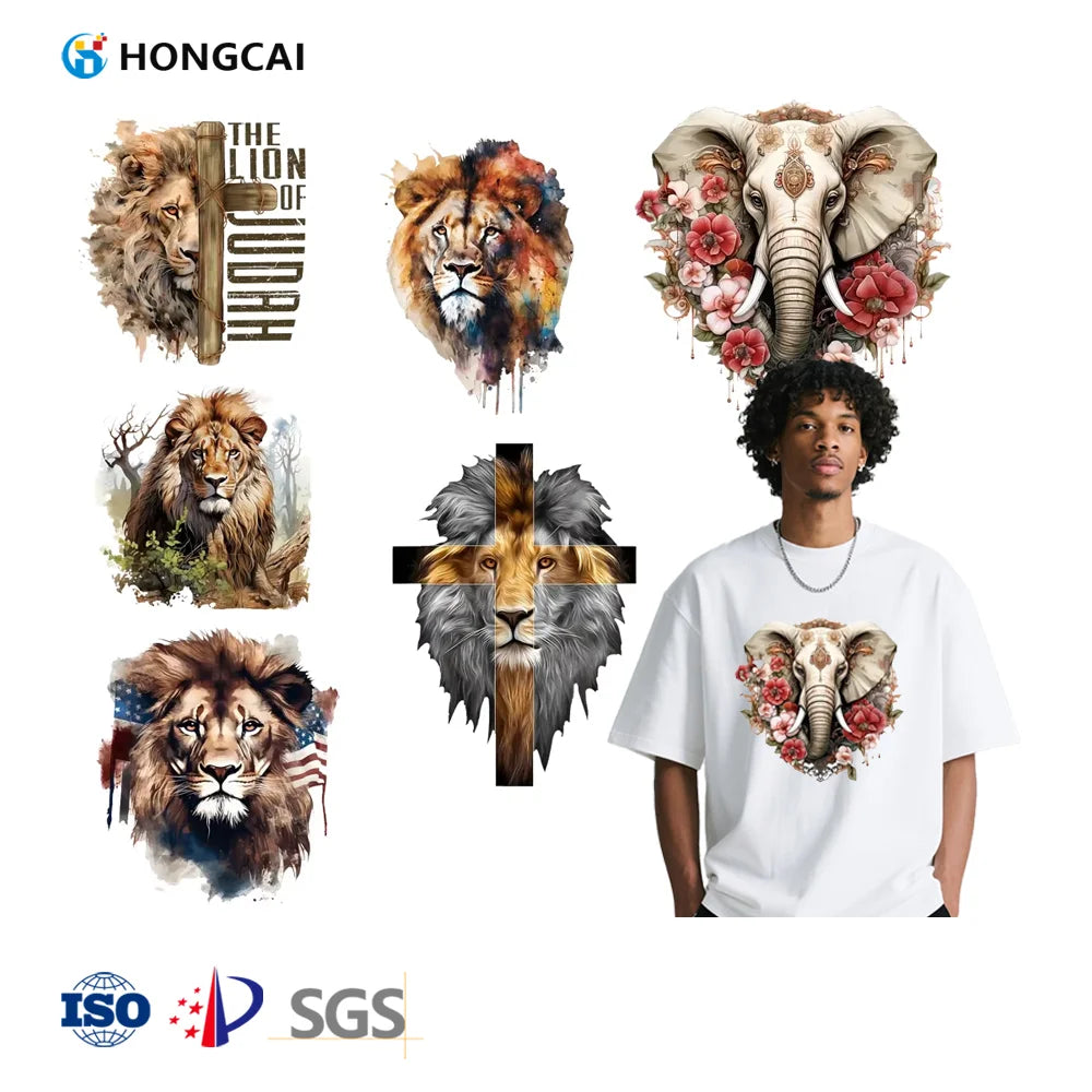 Hongcai Custom Logo Pattern Heat Transfer Sticker Iron Transfer PET Film for DIY Mens and Womens T-Shirts