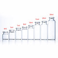 5ml 7ml 10ml 15ml 20ml 30ml Clear Amber Sterile Injection Molded Glass Vials with Rubber Stopper for Serum