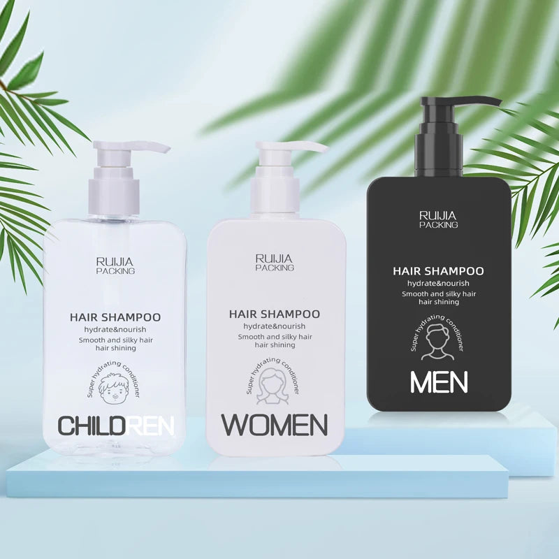 Shampoo Body Wash square Shower Gel 200ml 280ml 300ml 400ml Black White PETG Plastic Bottles with Pump Dispenser