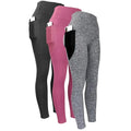 Women's XL High Waist Yoga Pants Pockets Custom Fitness Leggings Elastic Waist Closure Solid Pattern Spandex Gym Sports Wear