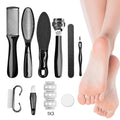 Foot Care Pedicure Metal Surface Tool 10 Pieces Set Stainless Steel Pedicure Tools Foot Files Callus Remover