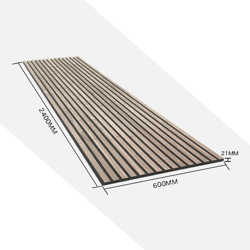 KASARO Modern 3D Damask Slat Wall Panels Mdf Polyester Fiber Acoustic Wood for School & Apartment Decor