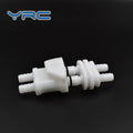 YRC Cheap 5/16" Male Quick Disconnect Breakaway Dual Port White POM Couplings with EPDM O-Ring and Shut off