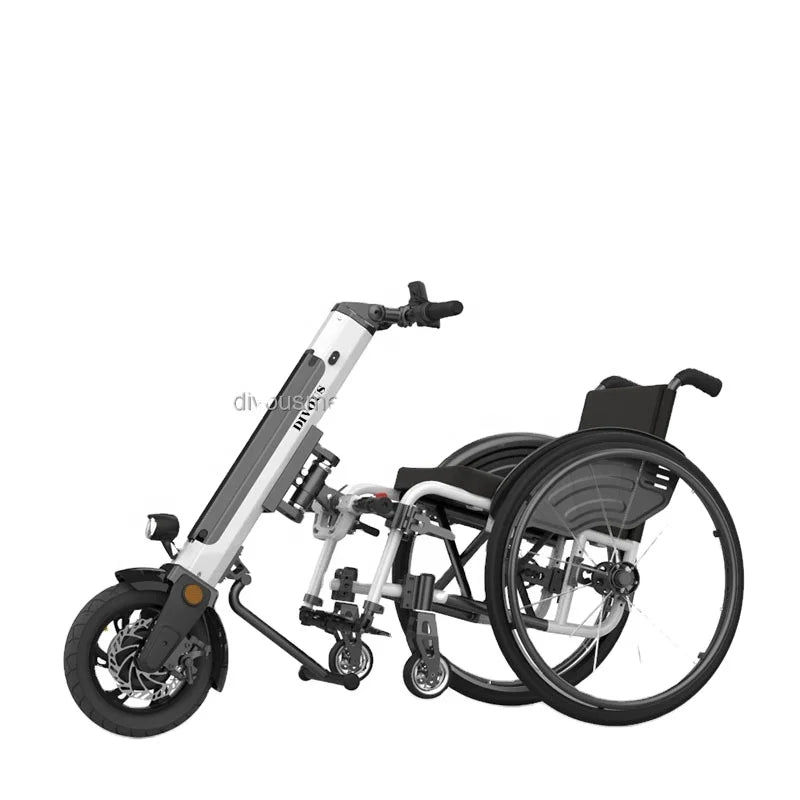 12 Inch Electric Handbike Drive Front for Manual / Sports Wheelchair Trailer Handcycle Wheelchair Attachment