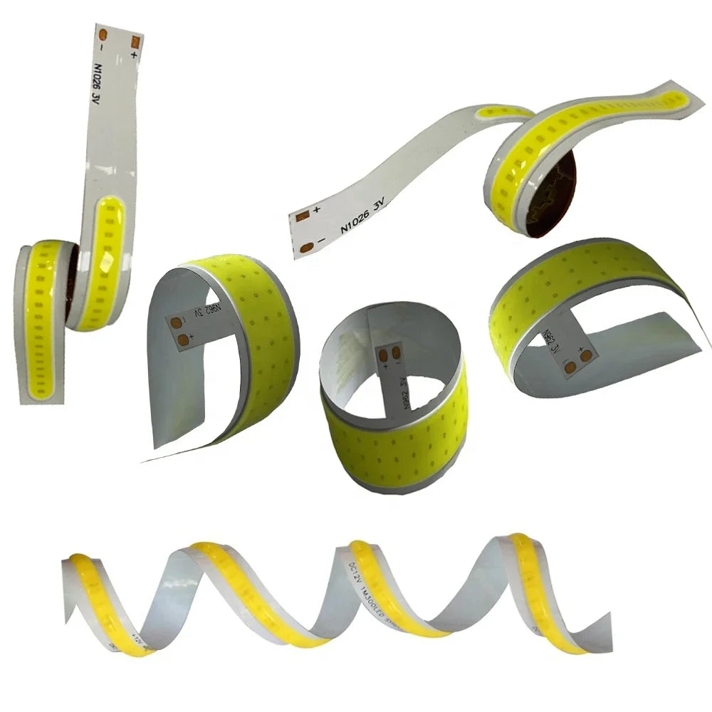 IHY Customized 12V 5W 2700K 3000K 4000K 6000K 6500K Ra80 50000 Hours Bendable COB LED Flexible Chip Strip