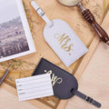 Wholesale Wedding Gift Custom Embossed PU Leather Luggage Tag With Custom Logo