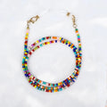Fashionable Ladies Anti-Lost Sunglasses Mask Lanyard Colorful Transparent Beads Party Mask Chain Holder Hanging Necklace Plastic