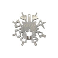 Hot Sale 18 in 1 Stainless Steel EDC Snowflake Wrench Snowflakes Multi-tool Keychain Snowflake Multi Tool