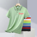 Unisex Intercolor Ice Ion Polo Shirt With Turn-Down Collar Short Sleeve Workwear T-Shirt Logo Print Embroidery Solid Pattern
