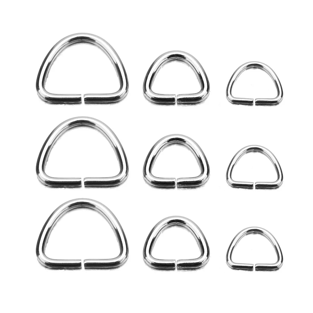 Wholesale Stainless Steel D-Shape Jewelry Connectors Different Sizes for DIY Bracelet Components Jewelry Findings