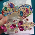Elegant Shining Crystal Rhinestones Hairpin Teardrop Wedding Bridal Hair Jewelry Barrette Clips Alloy Metal Hair Accessory