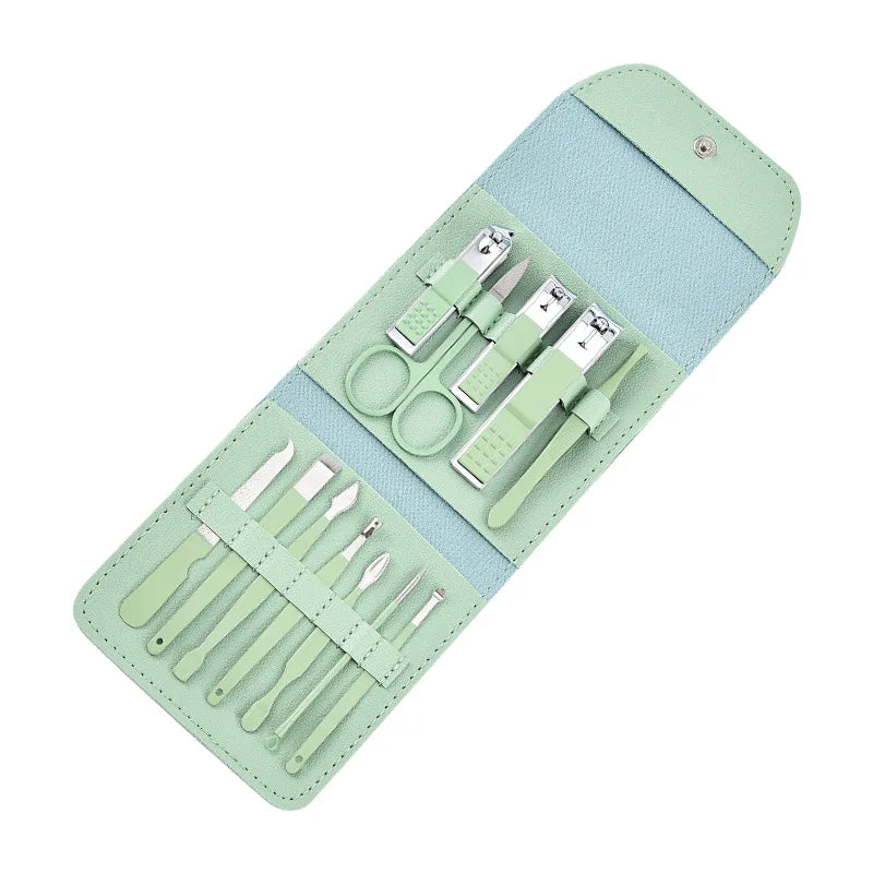Gmagic Professional Manicure Pedicure Set-Stainless Steel Blades Plastic Foldable Travel Kit for Nail Care Fancy Wedding Gifts