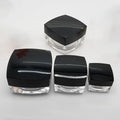 5g 10g 15g 30g  square shape double wall empty plastic cosmetic cream jar for skin care cream lip balm skincare product