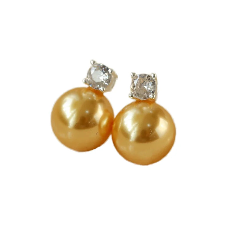 Princess Diana Classic Sterling Silver Imitation Pearl Beads Pendant Women's Necklace Earring Set for Wedding Gift Party