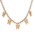 Manufacturer Hot Selling Jewelry Crystal Butterfly Necklace Accessories Women