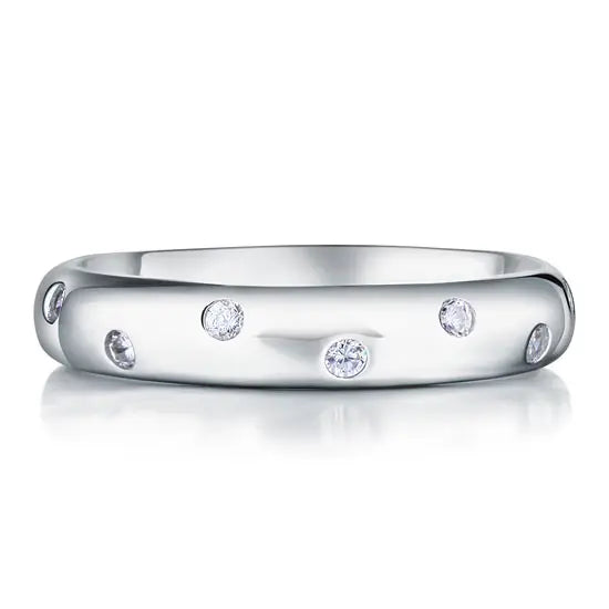 Wholesale Trending Fashion Bling Jewelry Ring Silver Wedding Eternity Rings for Women