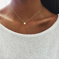 JT-02 Accessories Vintage Necklaces Jewelry for Women Simple Metallic Gold Star Pendant Necklace