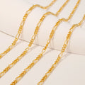 18K Gold Necklace 1.87mm Figaro Chain Necklace 18K Gold Jewelry Fine Jewelry Necklaces