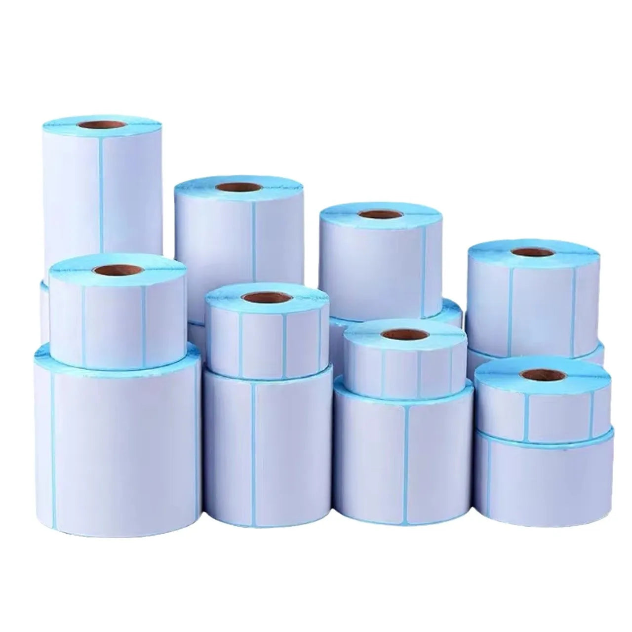 Custom 4x6 Inches Self-Adhesive Die Cut Paper Blank Shipping Label Sticker Roll 100x150mm Waterproof Grocery Supermarket