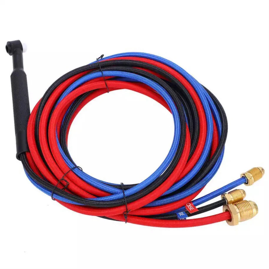 OCIM WP20 Series 250A CE Certified Tig Torch 4M Red Super Soft Hose with 7/8-14L Change Plug 35-70 Connector