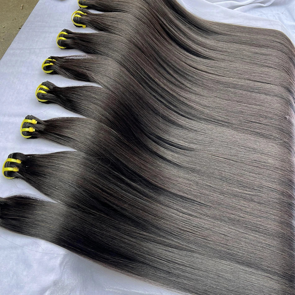 GDY Wholesale Double Drawn 12A Virgin Bundle Hair Vendor 100% Human Unprocessed Raw Brazilian Cuticle Aligned Hair Bundles