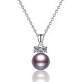 Moissanshi S925 Sterling Silver Charm Necklace with Freshwater Pearl Pendant Third Party Certified Factory Spot Wholesale