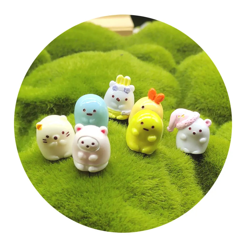 100 Pcs New Cute Mini Cartoon Animal Flatback Resin Bear Cat Cabochons Scrapbook Diy Party Jewellery Decor Crafts Accessories