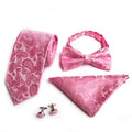 Paisley Bow Tie Necktie Set Gift Box Fashion Mens Neck Tie Set Wholesale Tie Pocket Square and Cufflink Set
