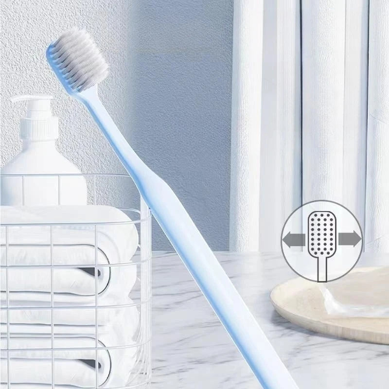 Toothbrush Manufacturer Private Label Adult Plastic Tooth Brushes Wide Head  Wheat Straw Handle Toothbrush