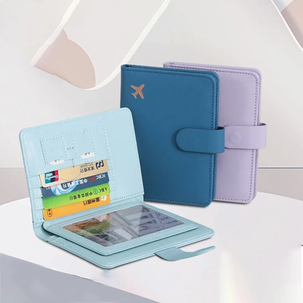 2026 ECO RFID Blocking Leather Wallet and Passport Holder Slim Travel Card Organizer for Secure International Journeys