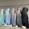 Custom Logo Vintage Plain Acid Washed Hoodie Puff Print Oversized Blank Cotton Men Hoodie Sweatshirts for Men