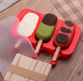 3 Holes Silicone Popsicle Molds with Lid 50 Wooden Sticks BPA Free Homemade Ice Cream Bar Ice Pop DIY Cakesicle Moulds J-120