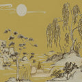 YF-SN3 3D Modern Home Decoration Animal Print Tree Gold Landscape Mountains Murals Wallpaper
