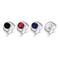 Promotion Men'S Rings 925 Sterling Silver Natural Black Onyxt Custom Design Resin and Ashes Ring Wholesale Jewelry