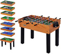 WIN.MAX WMG08870 12-in-1 Multi Game Table/Table Tennis/Speed Hockey/Bowling/Bearing Ball/Horseshoe/Chess Pool-Durable MDF