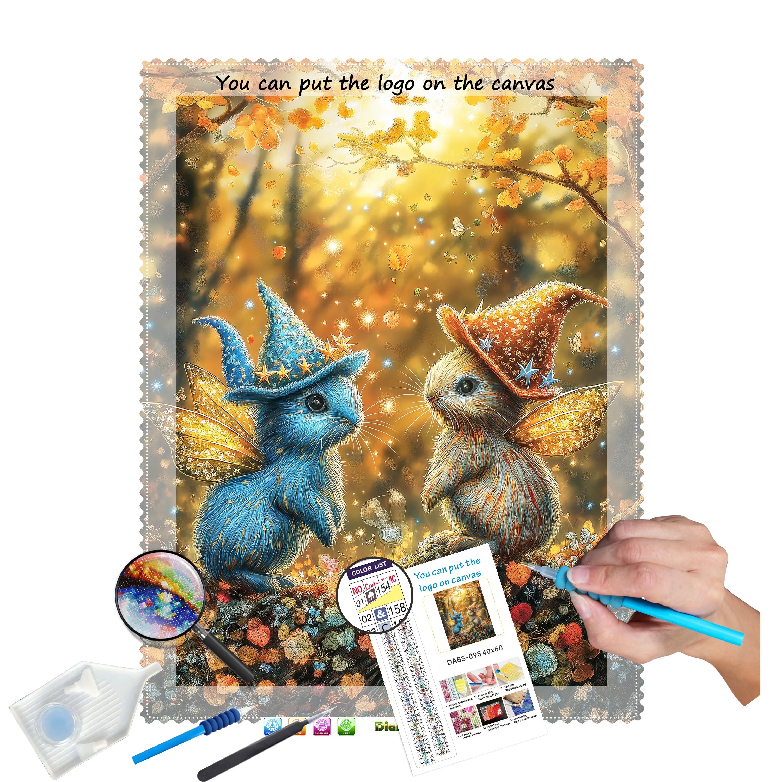 N-2208 Kapibala DIY Diamond Painting Set 30x40cm Custom Photo Round/Square Drill Artwork for Home Decor Easy-to-Follow