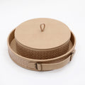 19-287Wholesale Modern Luxury Leather Jewelry Coffee Decorative Serving Trays for Home Decoration Storage Tray