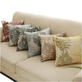 Wholesale Woven Tropical Plant Leaves Jacquard 100% Polyester Customizable Cushion Cover for Hotel Home & Office Decoration