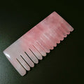Rose Quartz Jade Scalp Comb Gua Sha Jade Stone Comb