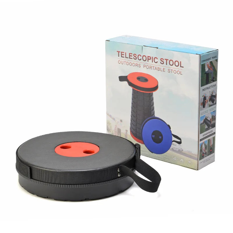 SP2351 Modern Outdoor Portable Folding Chair & Telescopic Stool for Park Use ABS Material Round Design