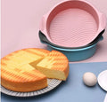 8inch Round Shaped Cake Pans Silicone Cake Molds for Layer Cheese Rainbow Cakes and Resin Coasters