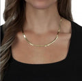 Stainless Steel Women Jewelry Hypoallergenic Rope Link Necklace Long Waterproof 18K PVD Gold Plated Flat Snake Chain Necklace