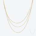 FUAMAY Silver 925 Layered Box Necklace Sweater Chain Basic Chain Minimal Silver Necklace Boxes