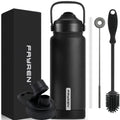 Portable Stainless Steel Travel Sports Drink Water Bottle Double Wall Insulated Vacuum Flask With Lid