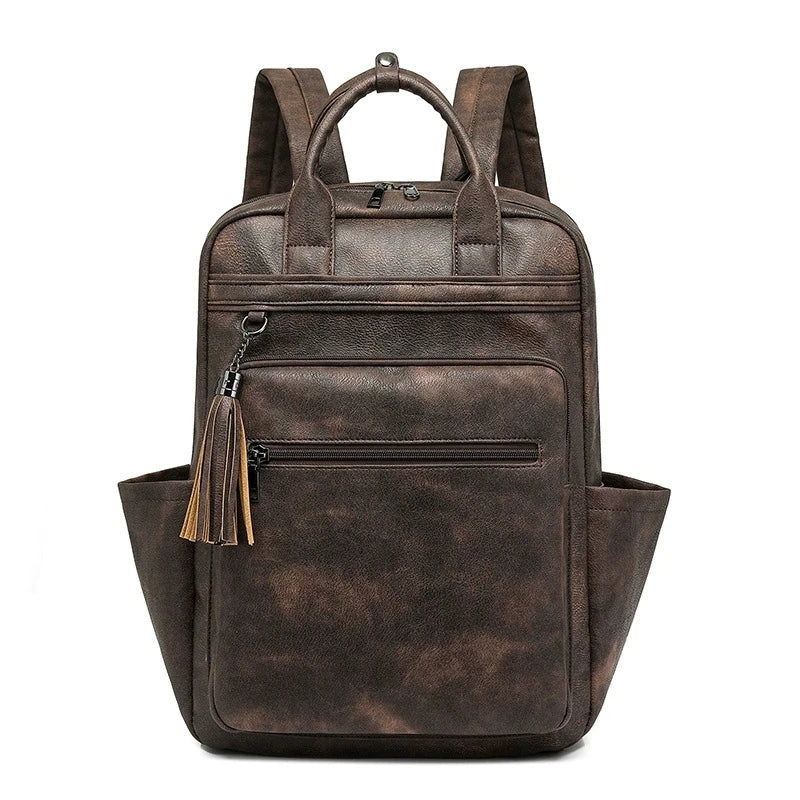 SG0619 2025 NEW Designer Business Laptop Backpacks for Women 15.6 Inches PU Leather Laptop Tote Bag with Handle Custom logo