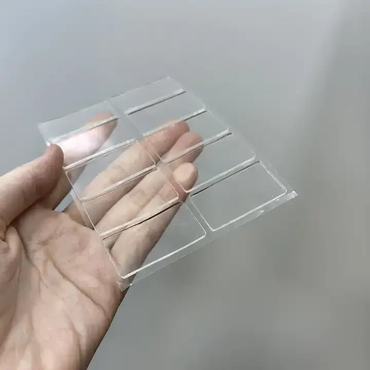 Double Sided Sticky Transparent Tape Squares Anti slip Silicone Sheet Reusable High Tack Adhesive Grips Mat