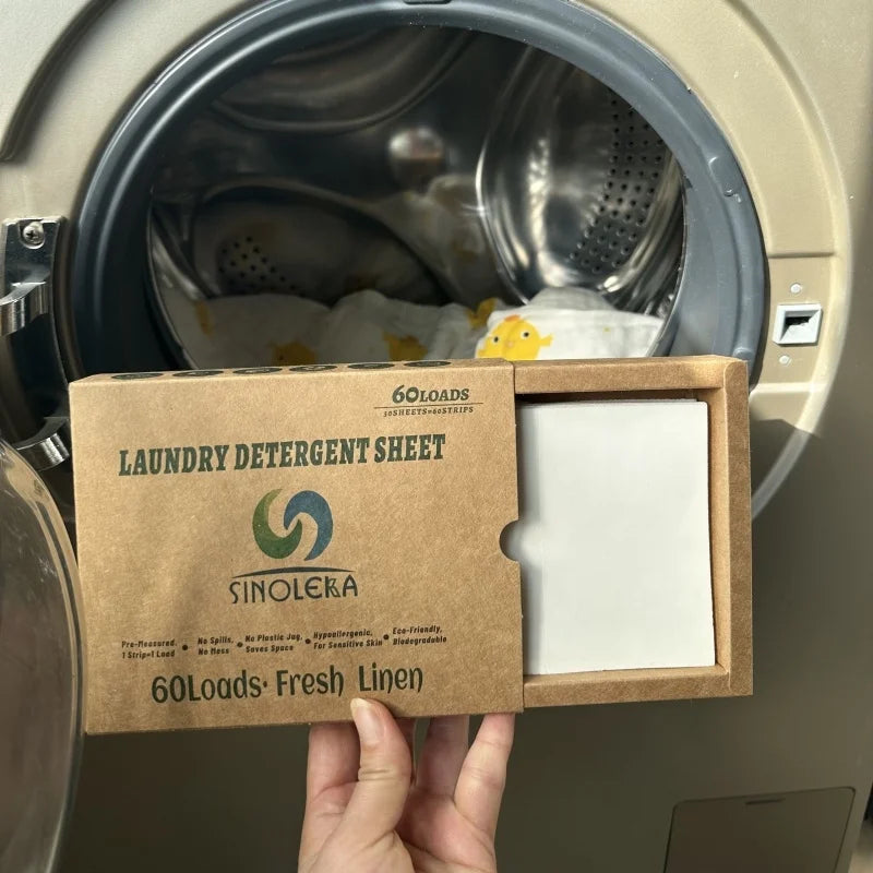 Sinoleka Ocean Breeze Detergent Sheets Laundry Sheets Eco Friendly-60 Loads