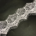 Cheap Fancy Floral Eyelash Border Black Chantilly Lace Trim LT2100B