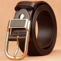 Vintage Cow Hide Alloy Pin Buckle Luxury Men's Business Casual Trousers Jeans Belt